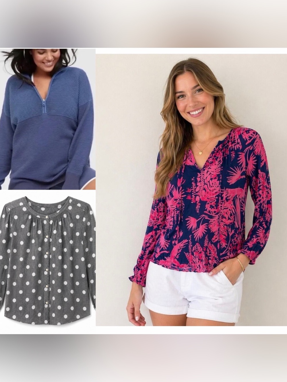 Loft, aerie, and Lily Pulitzer xxsmall top bundle